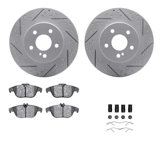 R1 Concepts WBUH1-63028 Brake Rotors - Carbon Coated - D/S W/ Optimum Oe Pads & Hdw